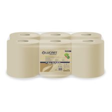   Lucart EcoNatural 500 CF ipari törlőpapír 20cm átm. - 2 rétegű, havanna, 150m (Karton - 6 tekercs)