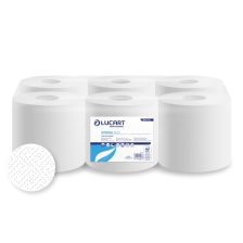   Lucart Strong 19 CF tekercses kéztörlő 19cm átm. - 2 rétegű, hófehér, 100m (Karton - 6 tek)