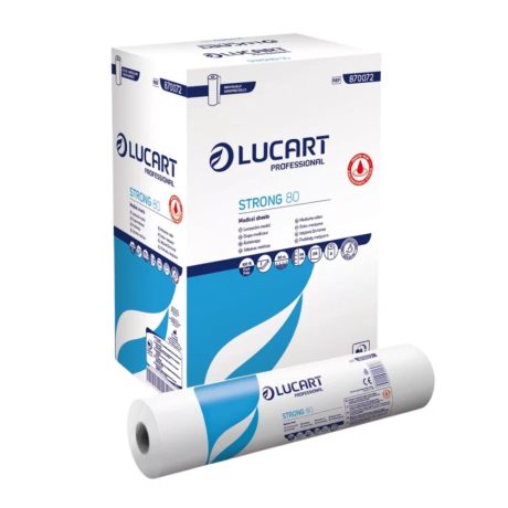 Lucart Strong 80 bakteriosztatikus orvosi lepedő - 2 rétegű, hófehér, 60cm, 80m