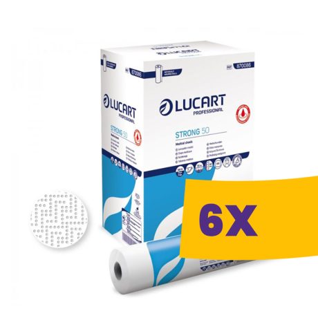 Lucart Strong 50 bakteriosztatikus orvosi lepedő - 2 rétegű, hófehér, 50m (Karton - 6 tek)