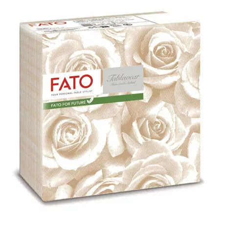 FATO Airlaid mintás szalvéta Rosa Champagne - 1 rétegű, 40x40cm, 50 lap