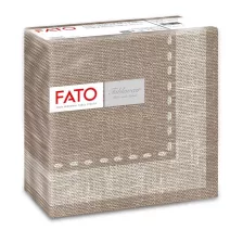   FATO Airlaid mintás szalvéta Cachemire Coffee - 1 rétegű, 40x40cm, 50 lap