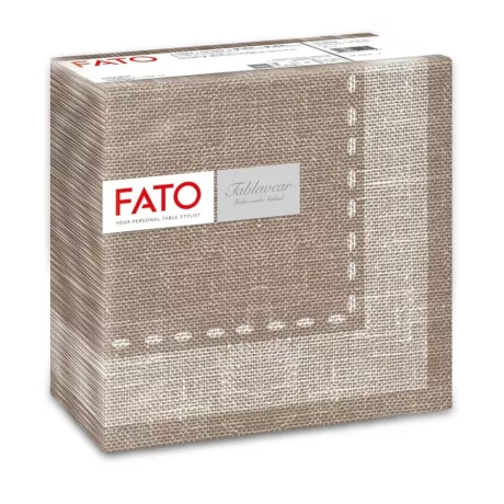 FATO Airlaid mintás szalvéta Cachemire Coffee - 1 rétegű, 40x40cm, 50 lap