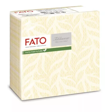 FATO Airlaid mintás szalvéta Reef Champagne - 1 rétegű, 40x40cm, 50 lap