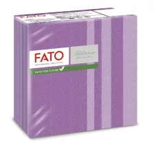   FATO Airlaid mintás szalvéta Tweed Aubergine - 1 rétegű, 40x40cm, 50 lap