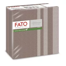   FATO Airlaid mintás szalvéta Tweed Chocolate - 1 rétegű, 40x40cm, 50 lap