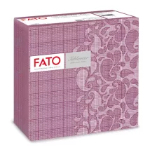   FATO Airlaid mintás szalvéta Drops Garnet Red - 1 rétegű, 40x40cm, 50 lap