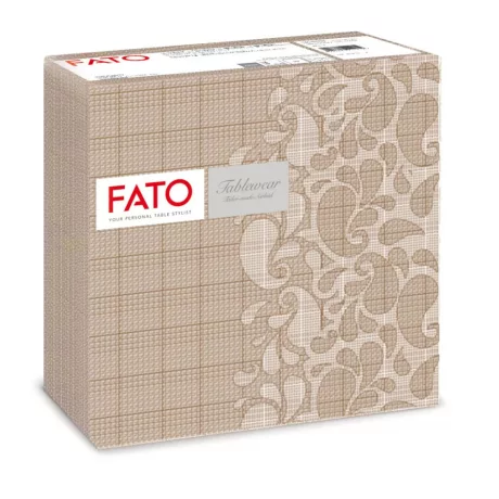 FATO Airlaid mintás szalvéta Drops Hazelnut - 1 rétegű, 40x40cm, 50 lap