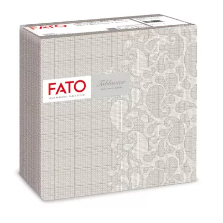 FATO Airlaid mintás szalvéta Drops Dove Grey - 1 rétegű, 40x40cm, 50 lap