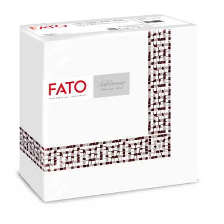 FATO Airlaid mintás szalvéta Mykonos Chocolate - 1 rétegű, 40x40cm, 50 lap