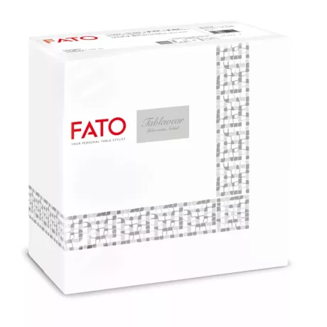FATO Airlaid mintás szalvéta Mykonos Silver - 1 rétegű, 40x40cm, 50 lap