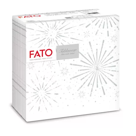 FATO Airlaid mintás szalvéta karácsonyi Incanto Silver - 1 rétegű, 40x40cm, 50 lap