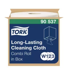   Tork többször használható tisztítókendő 24cm átm. - 1 rétegű, hófehér, 114m