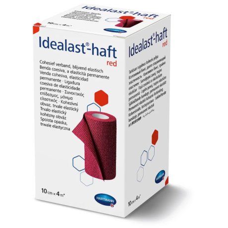 Hartmann Idealast-haft piros kompressziós pólya 10cmx4m1db