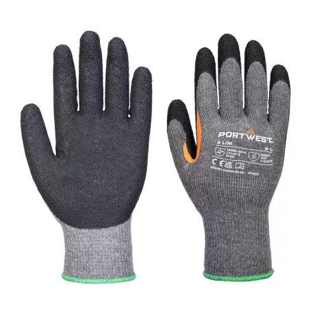 Portwest A106 Grip 10 Latex megerősített hüvelykujjas kesztyű szürke