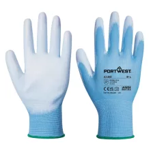 Portwest A120 Nylon védőkesztyű PU tenyérmártott kék