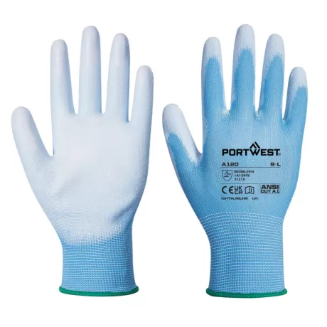 Portwest A120 Nylon védőkesztyű PU tenyérmártott kék