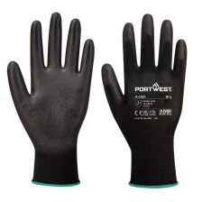 Portwest A120 Nylon védőkesztyű PU tenyérmártott fekete