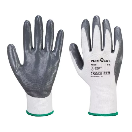 Portwest A310 Flexo Grip nitril védőkesztyű fehér
