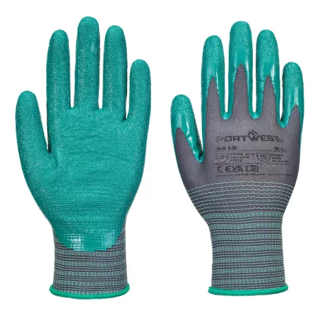 Portwest A313 Grip 15 érdesített nitril kesztyű szürke