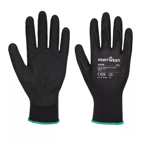 Portwest A335 Dermi-Grip NPR15 Nitrile Sandy kesztyű fekete