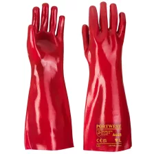   Portwest A445 PVC hosszú szárú védőkesztyű 45cm piros XL