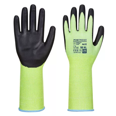 Portwest A632 vágásbiztos kesztyű hosszú mandzsetta zöld