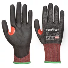   Portwest A670 AHR13 F Dark PU Cut vágásbiztos kesztyű fekete