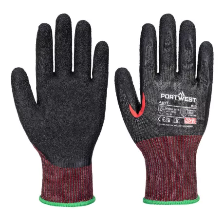 Portwest A671 AHR13 F Dark Latex Cut vágásbiztos kesztyű fekete