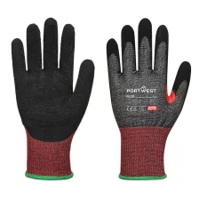   Portwest A672 AHR13 F Dark Nitrile Cut vágásbiztos kesztyű fekete
