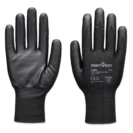 Portwest A680 Cut F21 Nitril Tungsten vágásbiztos kesztyű A9 fekete