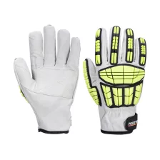   Portwest A745 Impact Pro Cut vágásbiztos bőr kesztyű szürke