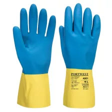 Portwest A801 Duplán Mártott Latex kesztyű sárga