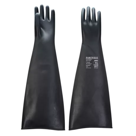 Portwest A803 Erős Latex kesztyű 600mm fekete