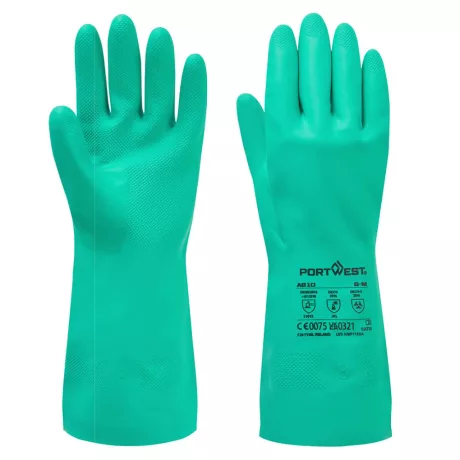 Portwest A810 Nitrosafe vegyszerálló védőkesztyű zöld