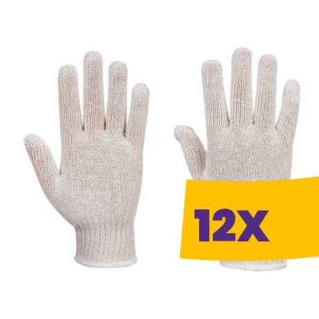 Portwest AB030 String Knit Liner Glove fehér 12 pár