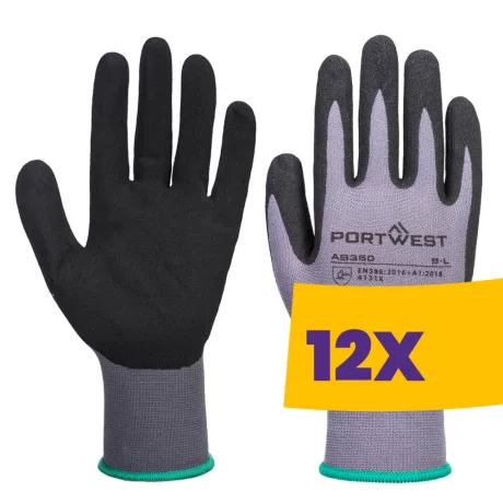 Portwest AB350 Grip 15 nitrilhab kesztyű szürke 12 pár