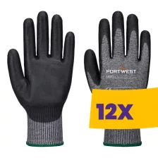   Portwest AB664 Vágásbiztos védőkesztyű, Cut F multipack szürke 12 pár