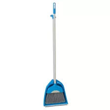 Műanyag partvis hosszúnyelű szemeteslapáttal 110cm Kék