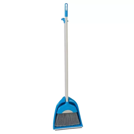 Műanyag partvis hosszúnyelű szemeteslapáttal 110cm Kék