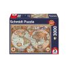 Schmidt Spiele Antik Világtérkép puzzle 3000db-os