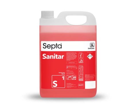 Septa Sanitar S1 Szaniter tisztító és vízkőoldó koncentrátum napi takarításhoz 5L