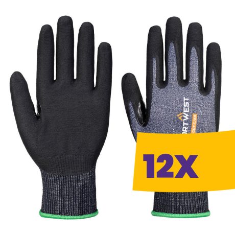 Portwest AP18 MR15 Vágásbiztos nitrilhab védőkesztyű kék 12 pár