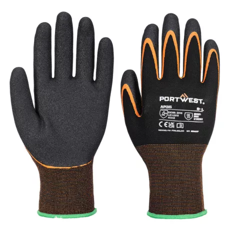 Portwest AP35 Grip 15 dupla nitril mártással ellátott kesztyű fekete