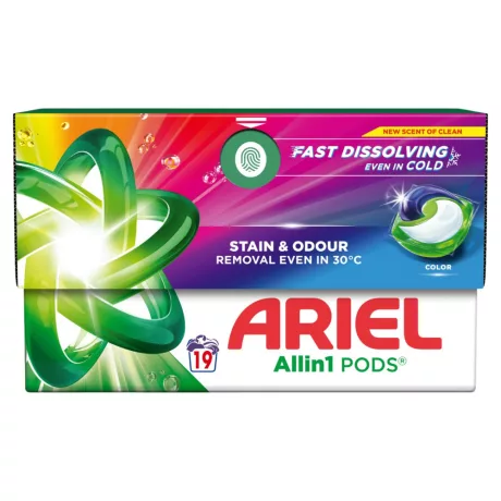 Ariel Active mosókapszula színes ruhákhoz 19db