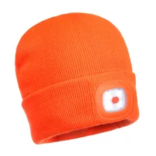   Portwest B029 Sapka LED lámpával (beépített akkumulátorral) narancs
