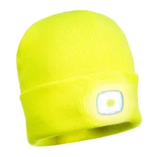   Portwest B029 Sapka LED lámpával (beépített akkumulátorral) sárga