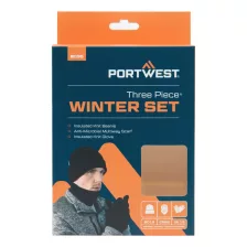   Portwest B035 3 részes téli kiegészítő szett (sapka+kesztyű+sál)