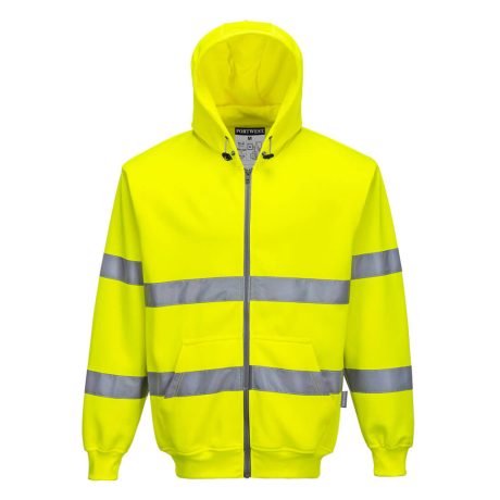 Portwest B305 Hi-Vis cipzáras pulóver sárga