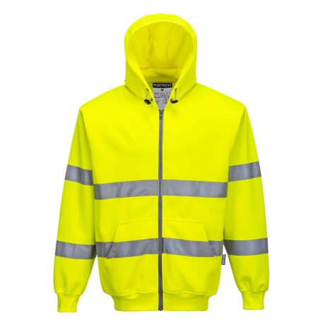 Portwest B305 Hi-Vis cipzáras pulóver sárga